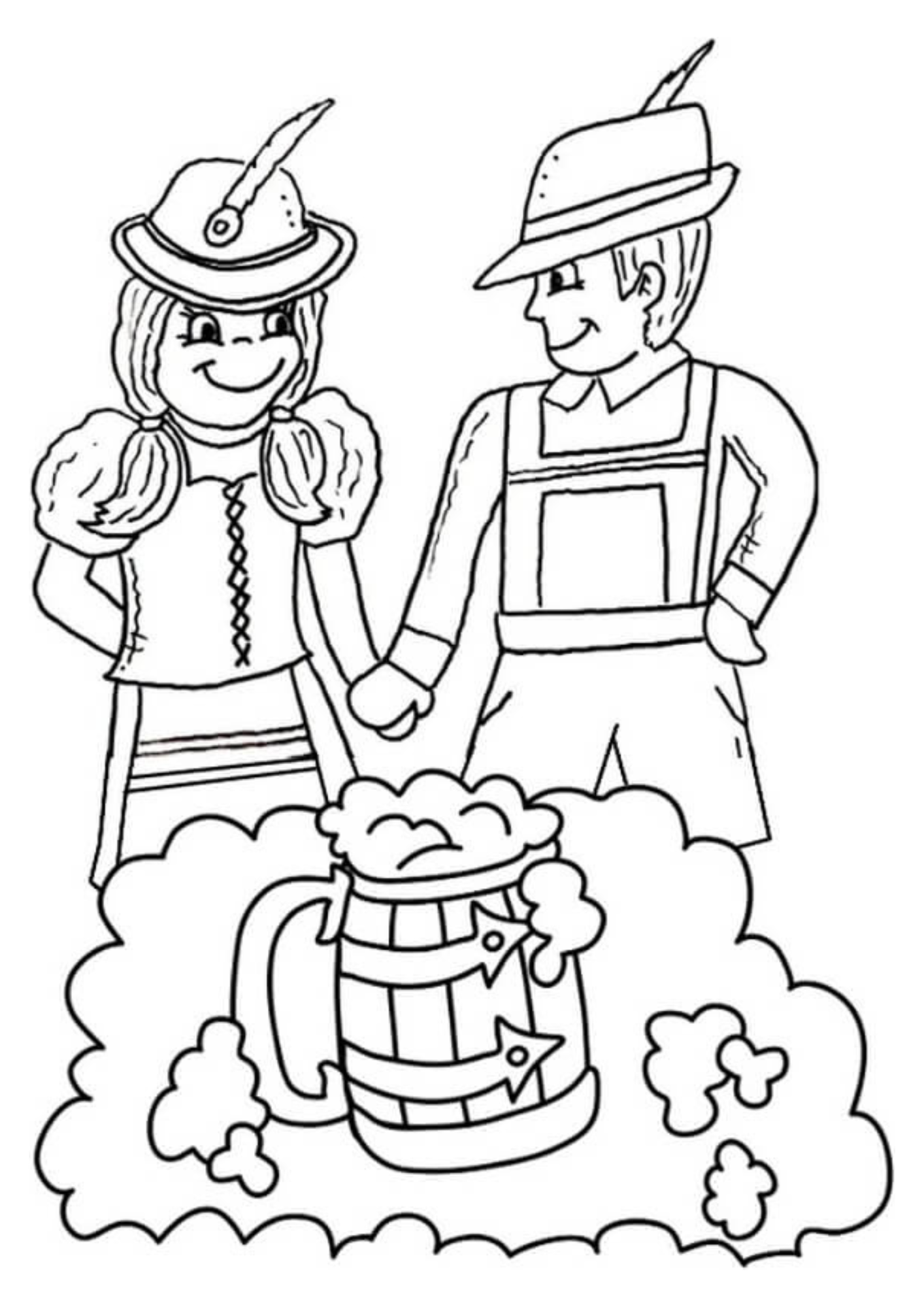 Desenho para Colorir Oktoberfest Desenho para Colorir Oktoberfest