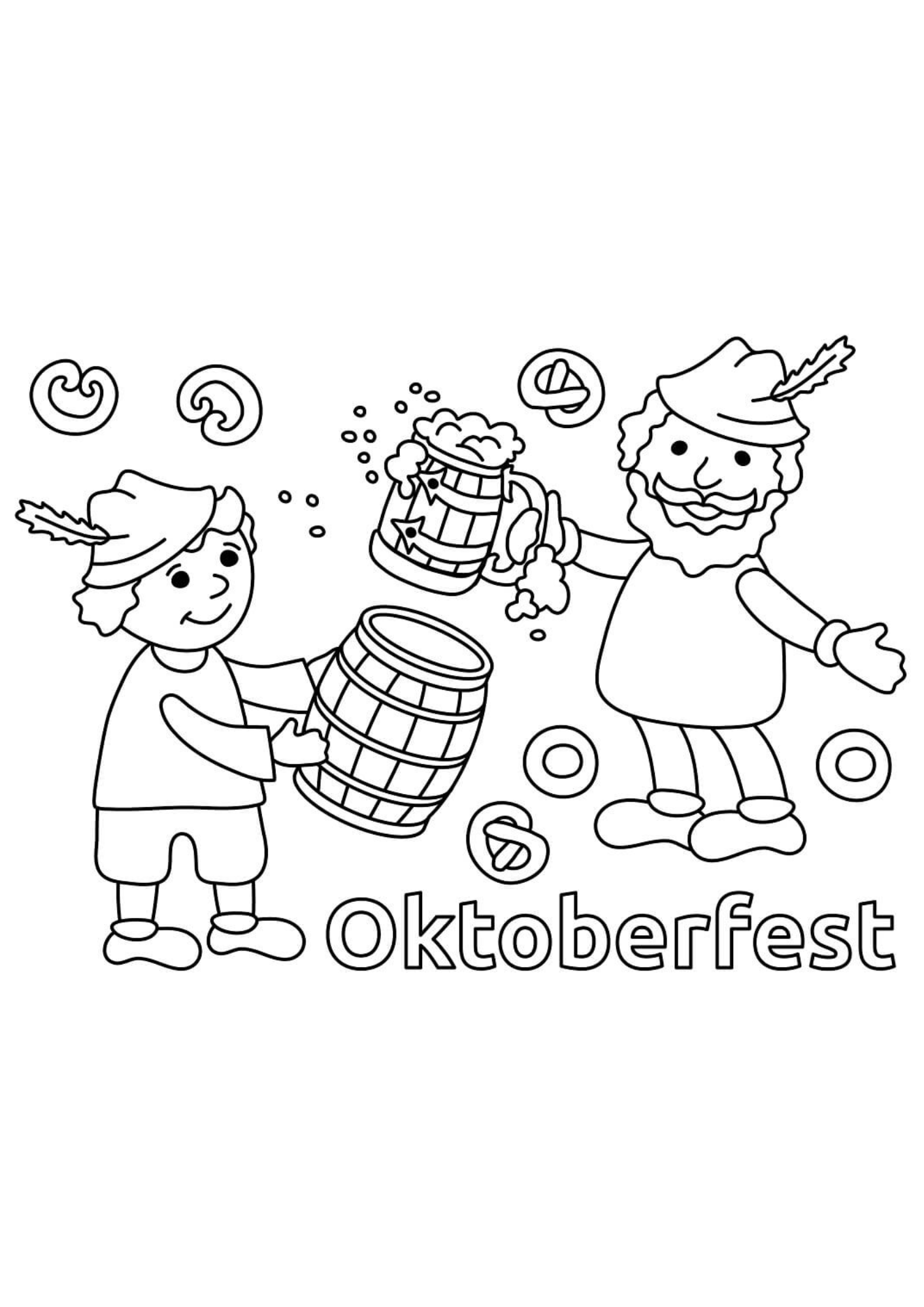Desenho para Colorir Oktoberfest Desenho para Colorir Oktoberfest
