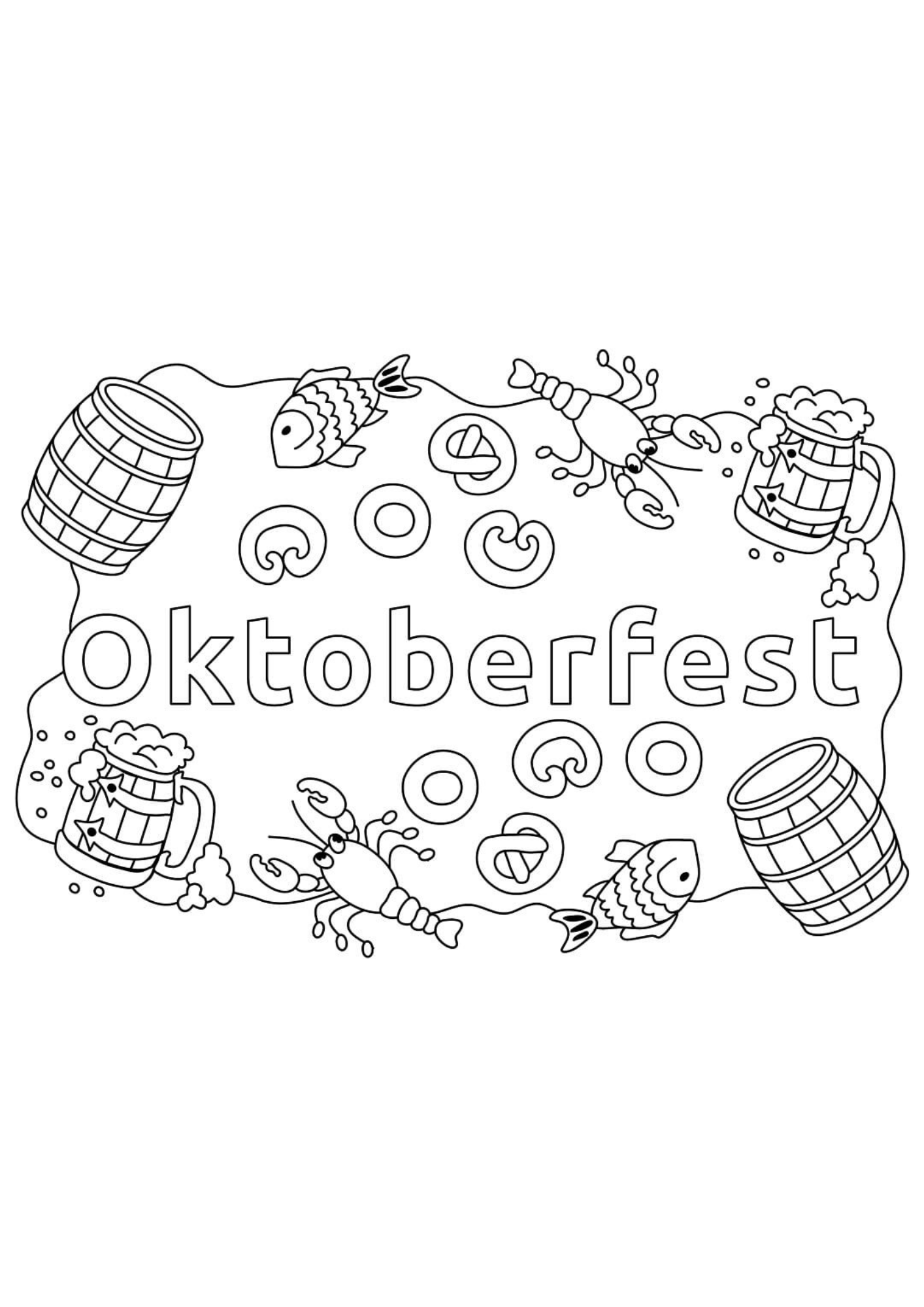 Desenho para Colorir Oktoberfest Desenho para Colorir Oktoberfest