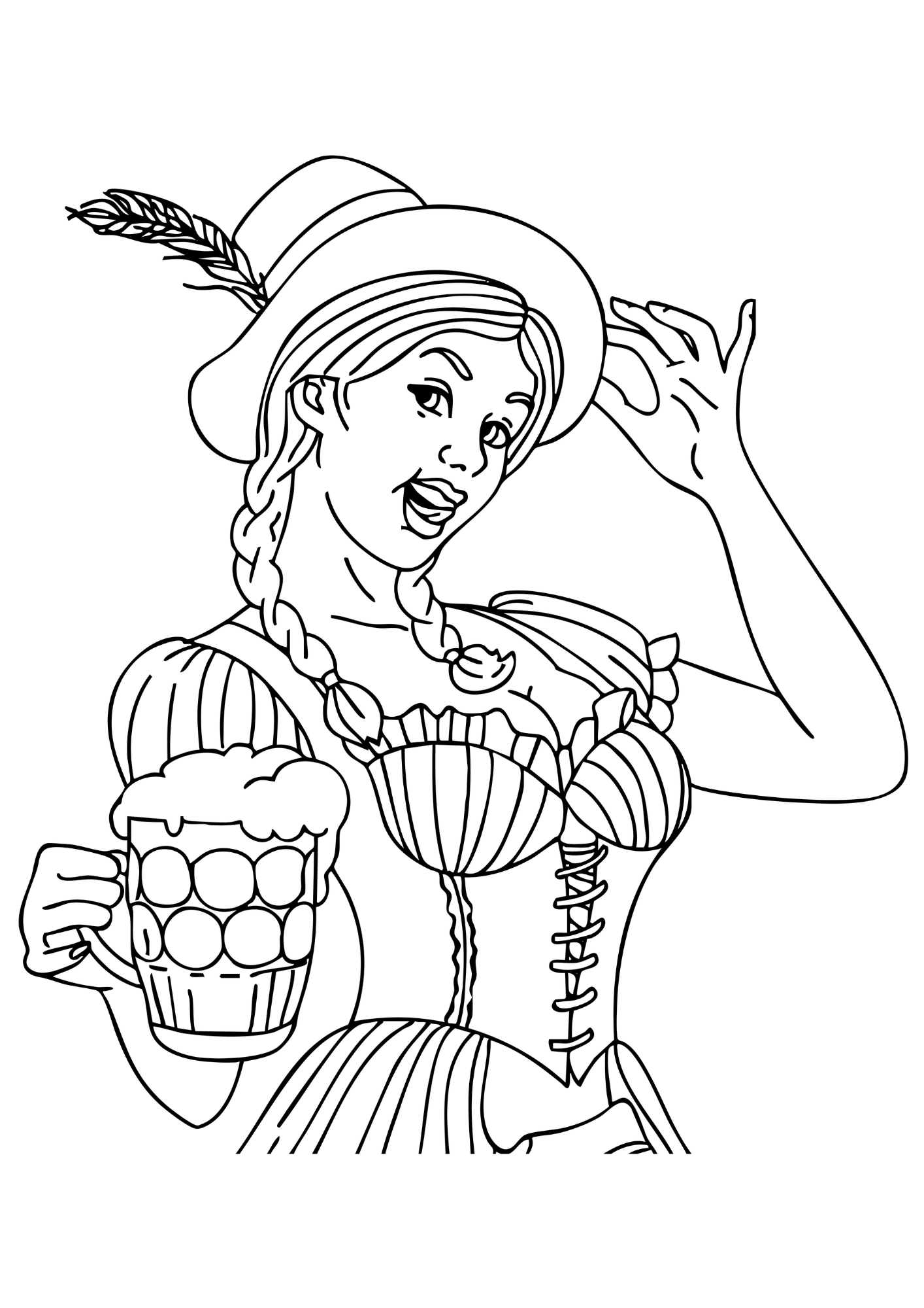 Desenho para Colorir Oktoberfest Desenho para Colorir Oktoberfest