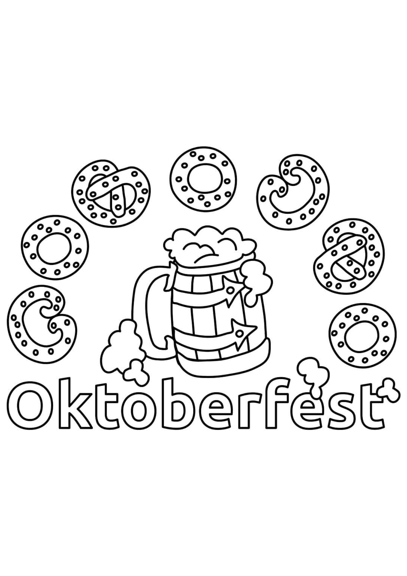 Desenho para Colorir Oktoberfest Desenho para Colorir Oktoberfest