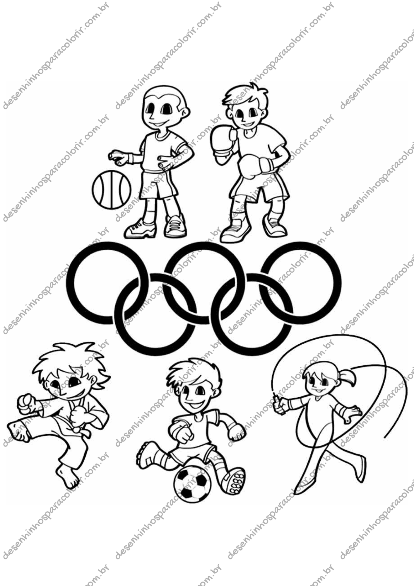 Desenho para Colorir Olimpiadas Desenho para Colorir Olimpiadas