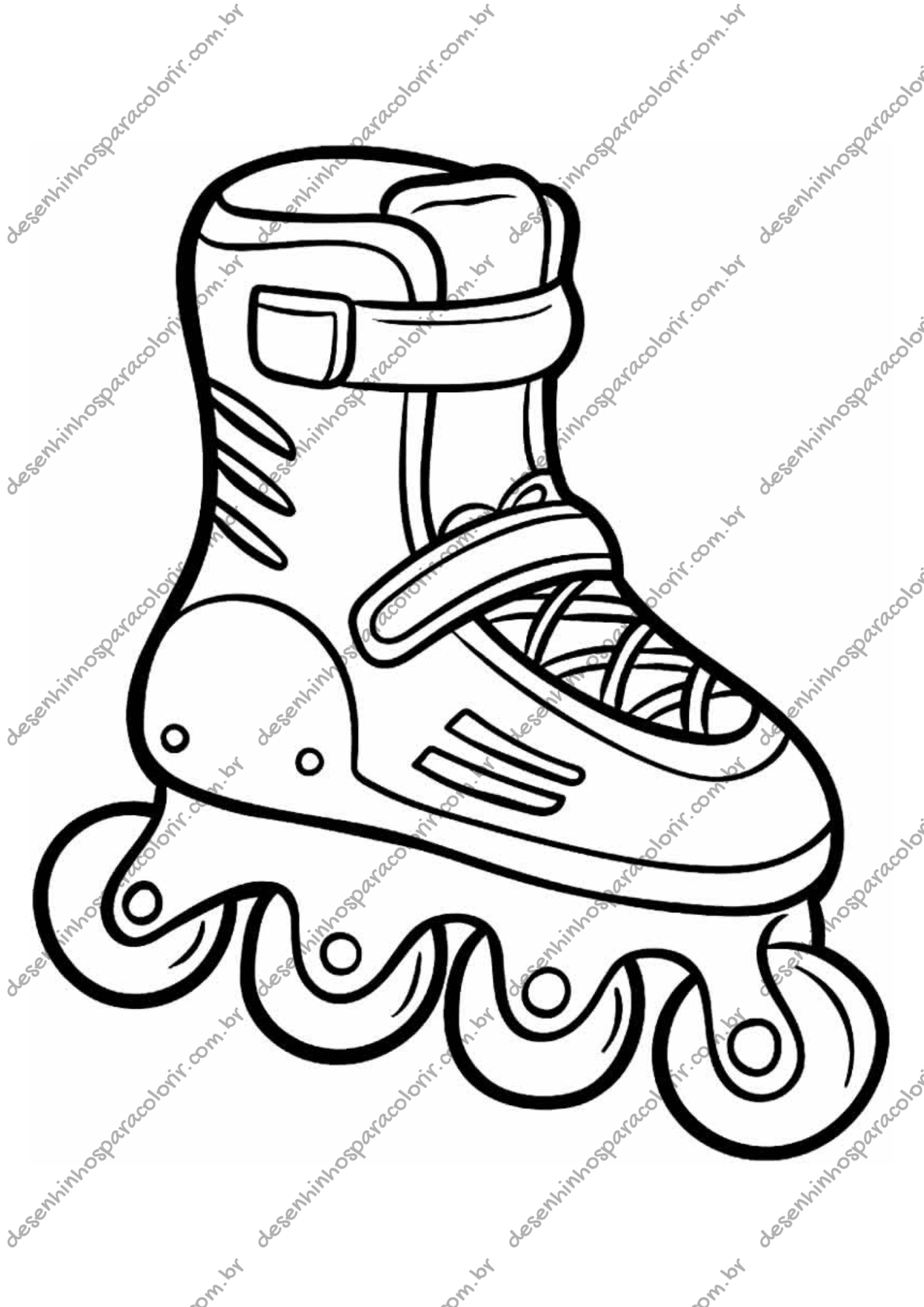 Desenho para Colorir Patins Desenho para Colorir Patins