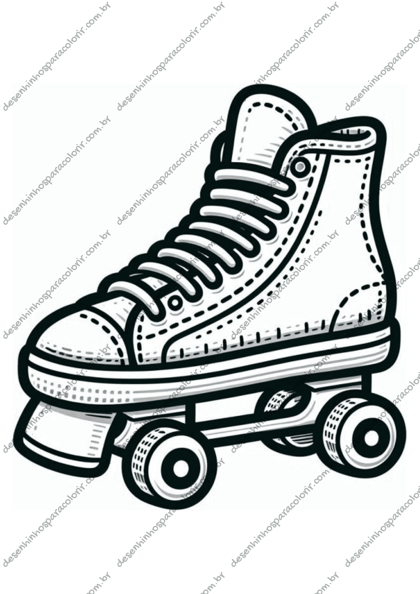 Desenho para Colorir Patins Desenho para Colorir Patins