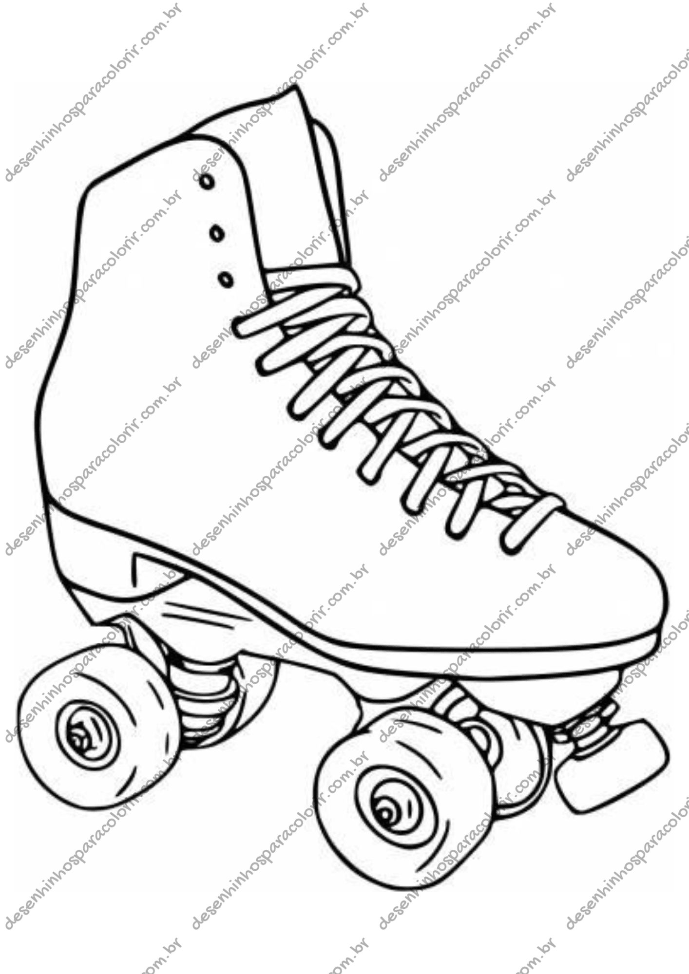 Desenho para Colorir Patins Desenho para Colorir Patins