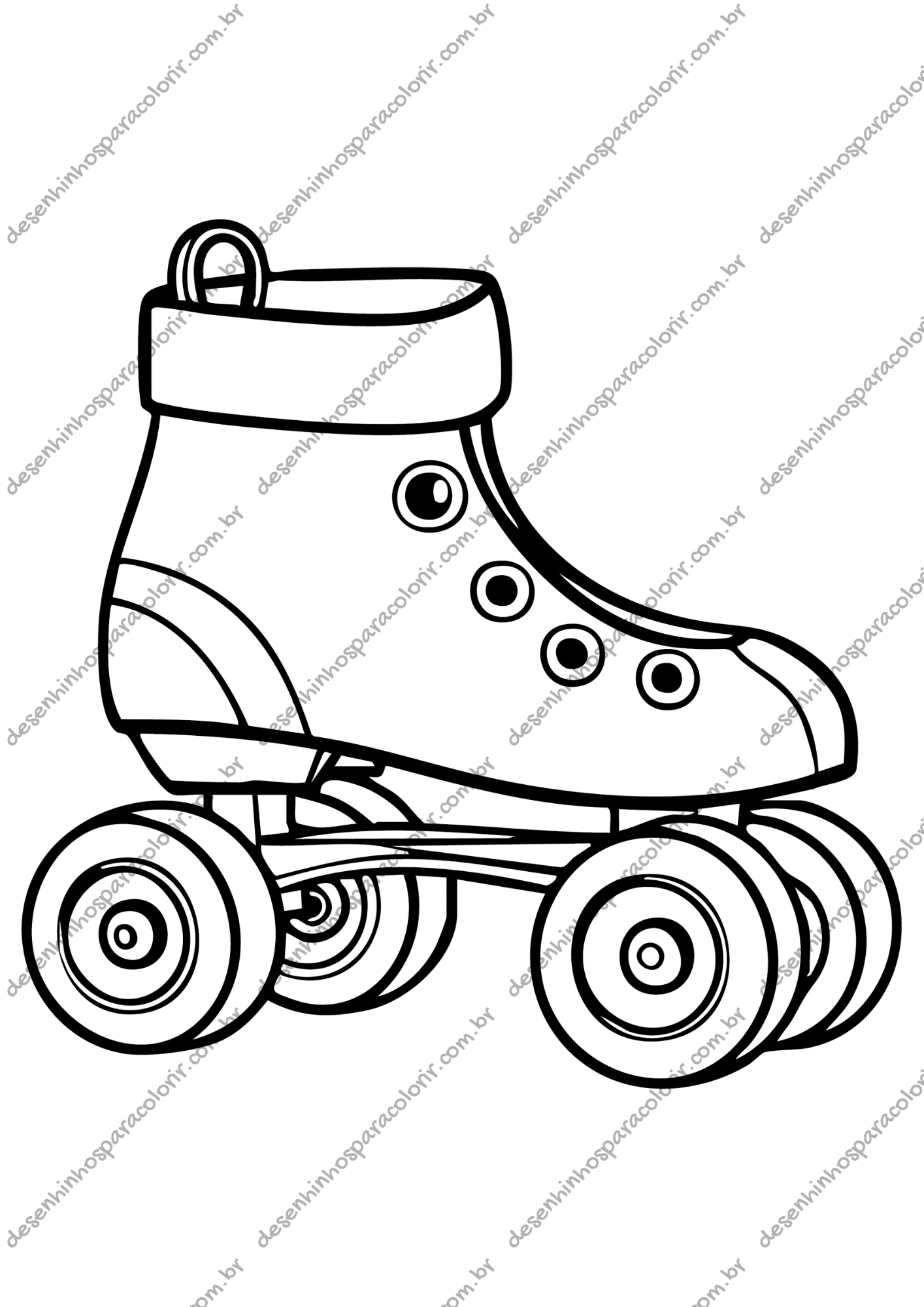 Desenho para Colorir Patins Desenho para Colorir Patins