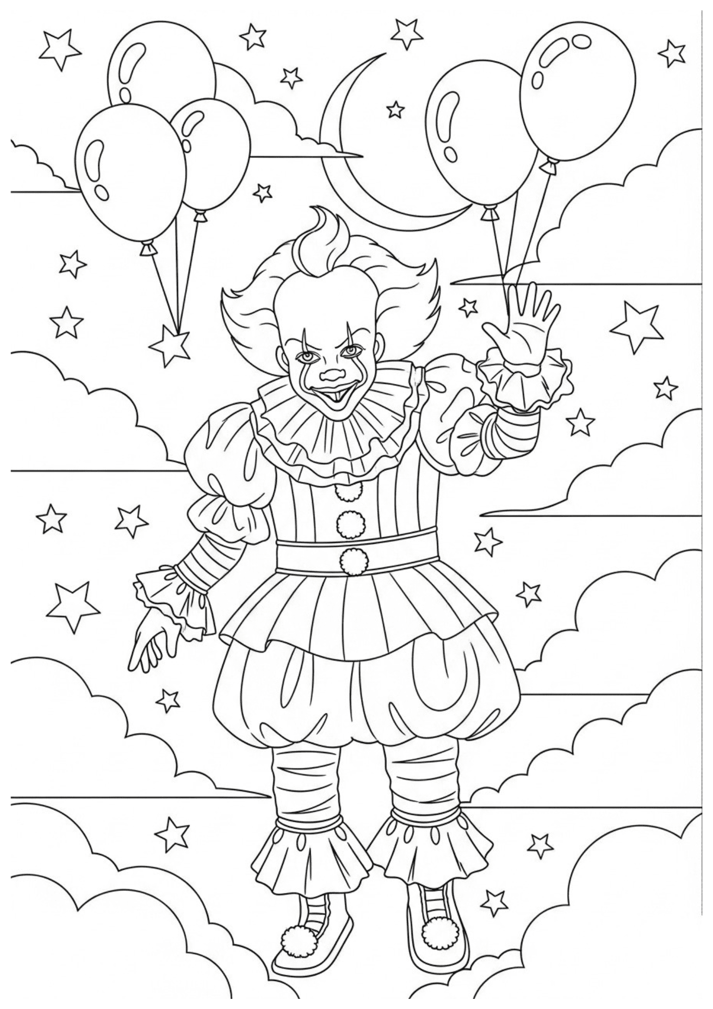 Desenho para Colorir Pennywise Desenho para Colorir Pennywise