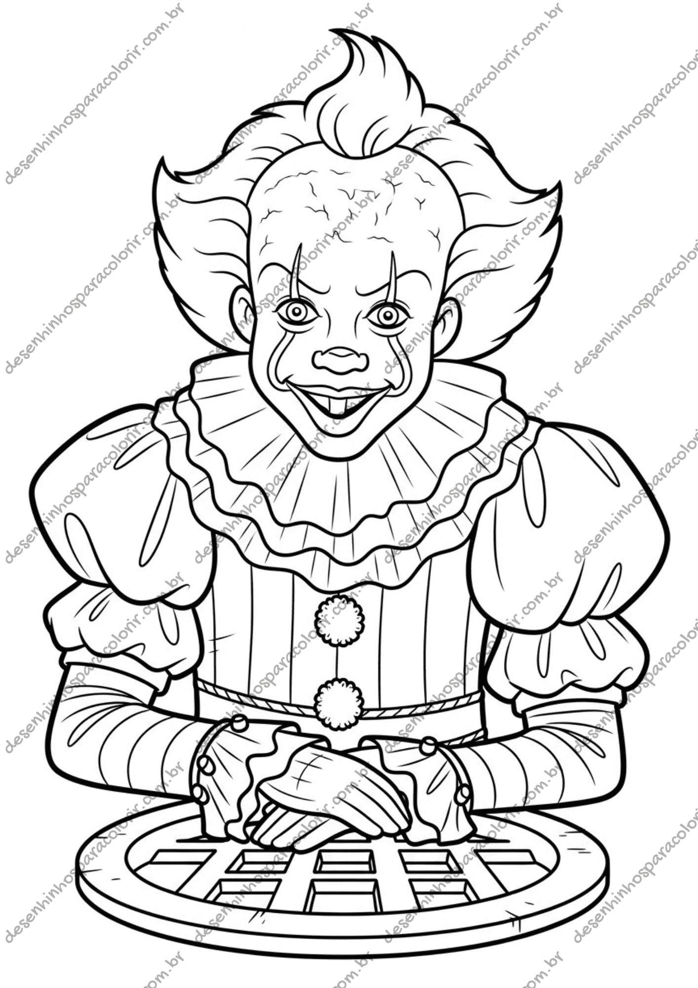 Desenho para Colorir Pennywise Desenho para Colorir Pennywise