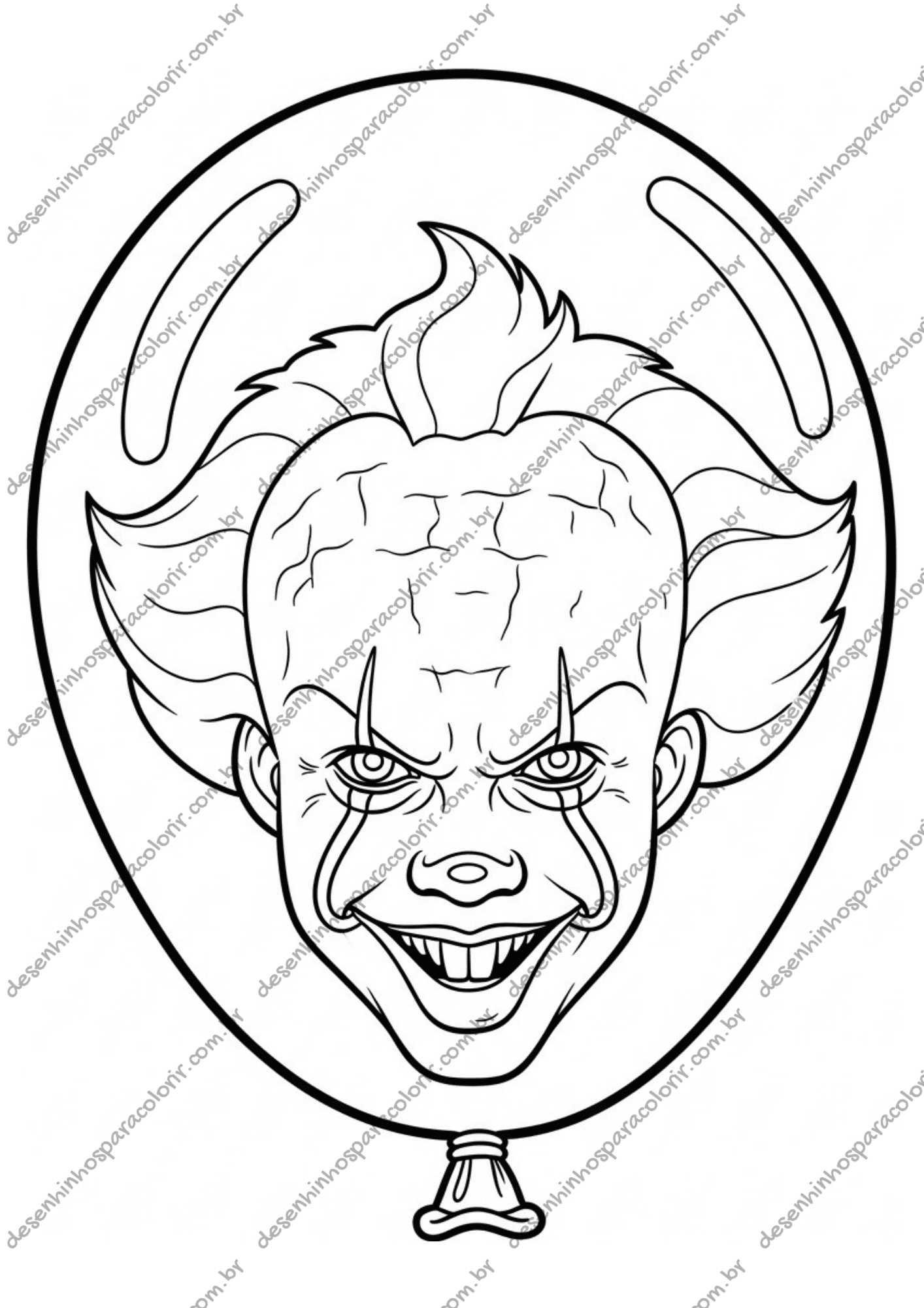 Desenho para Colorir Pennywise Desenho para Colorir Pennywise
