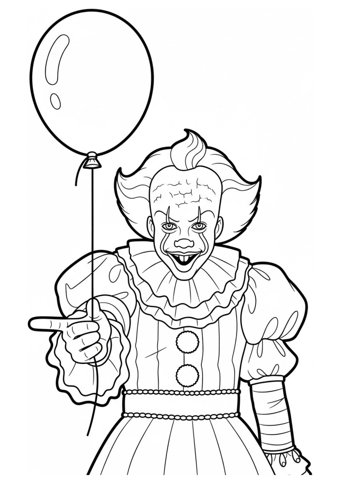 Desenho para Colorir Pennywise Desenho para Colorir Pennywise