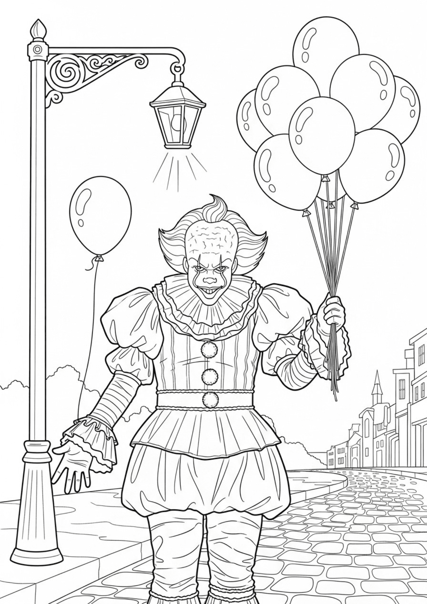 Desenho para Colorir Pennywise Desenho para Colorir Pennywise