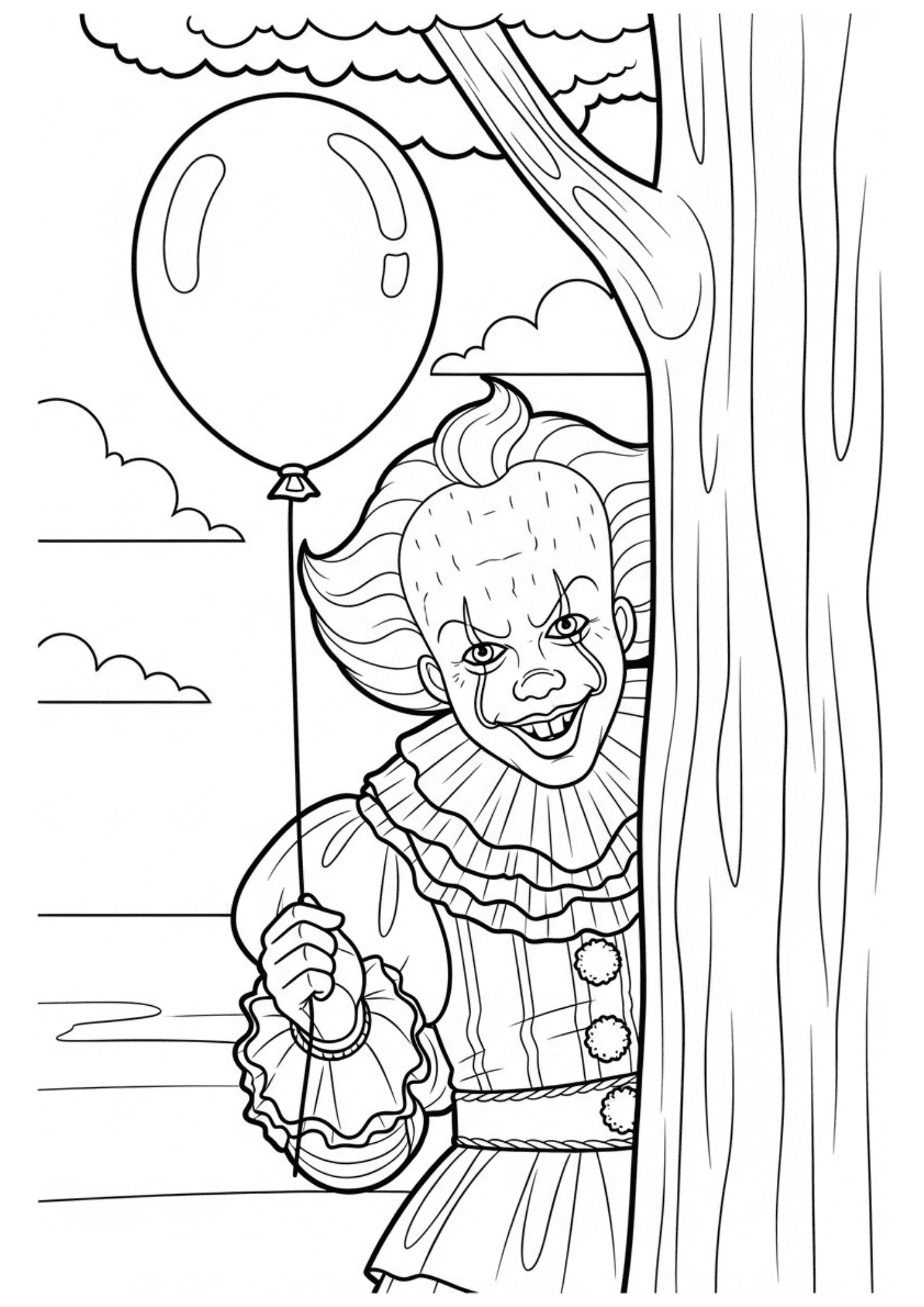 Desenho para Colorir Pennywise Desenho para Colorir Pennywise