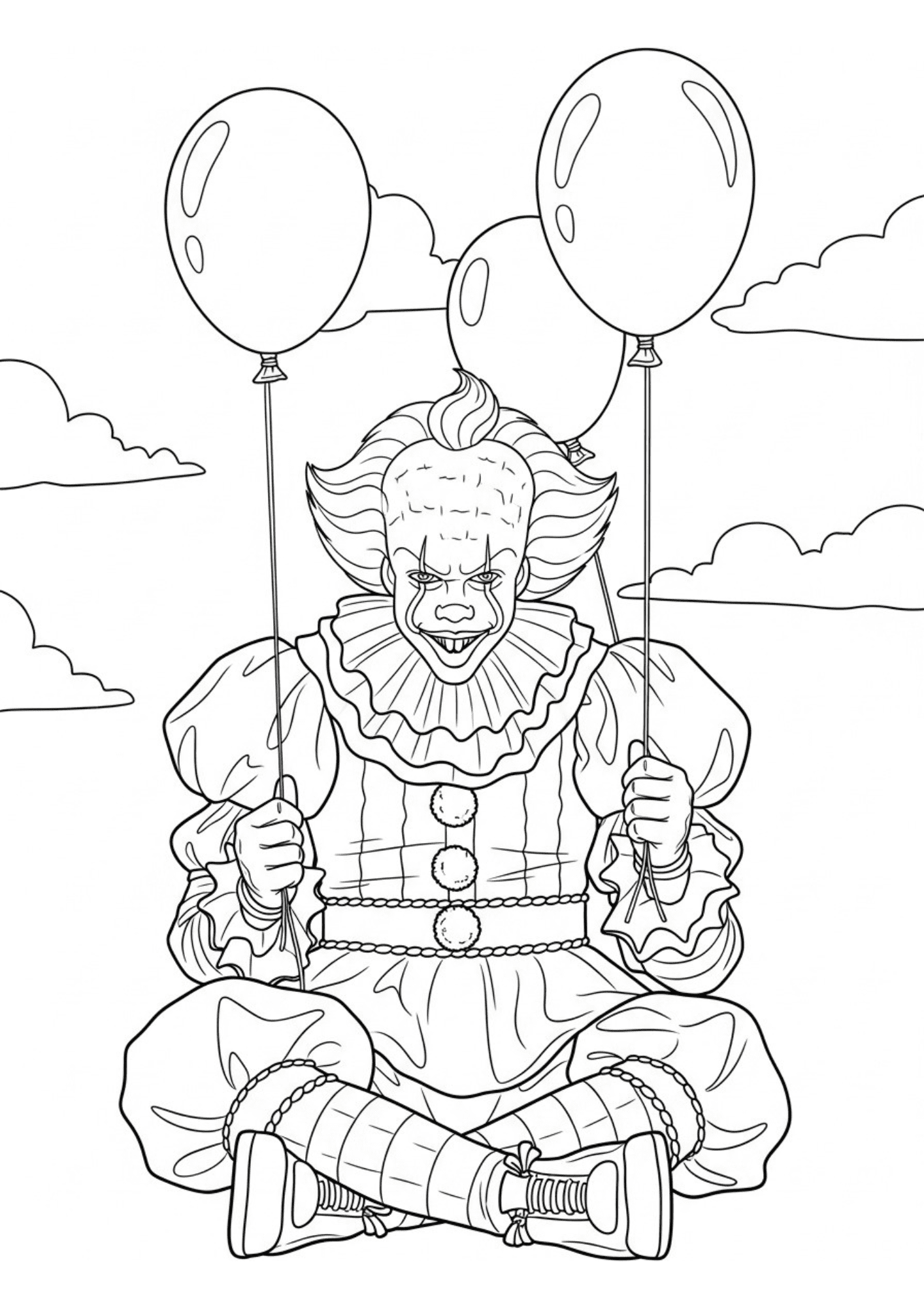 Desenho para Colorir Pennywise Desenho para Colorir Pennywise