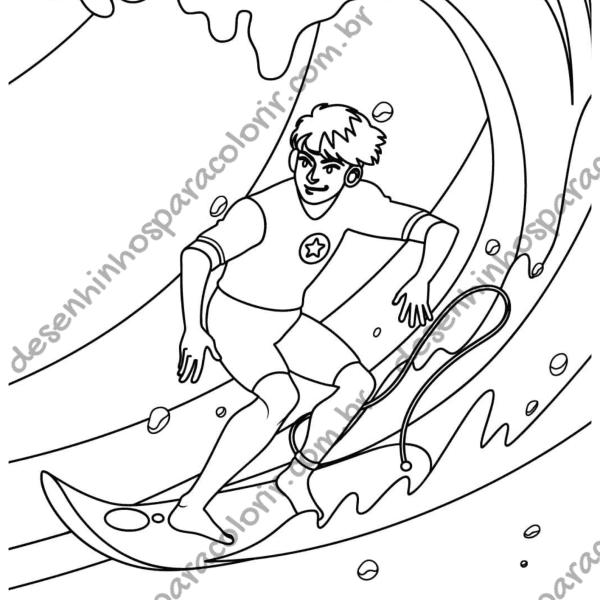 Desenho para Colorir Surf