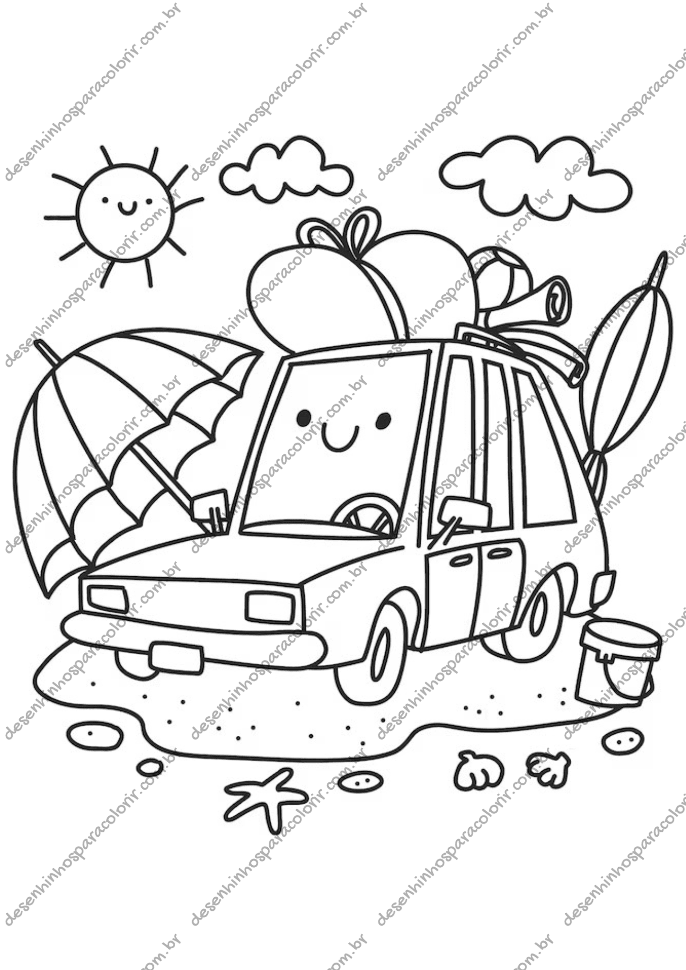 Desenho para Colorir Viagem Desenho para Colorir Viagem