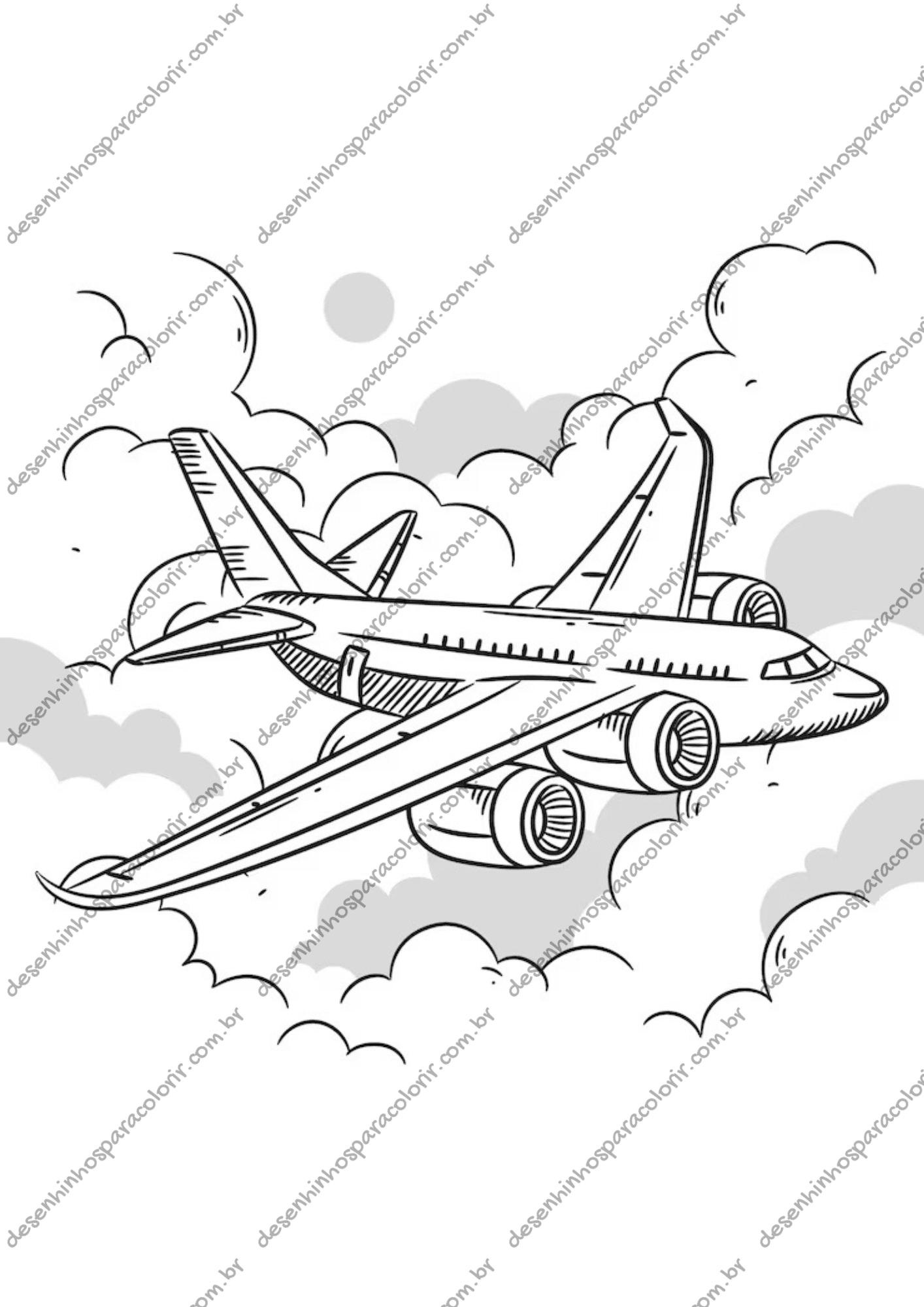 Desenho para Colorir Viagem Desenho para Colorir Viagem