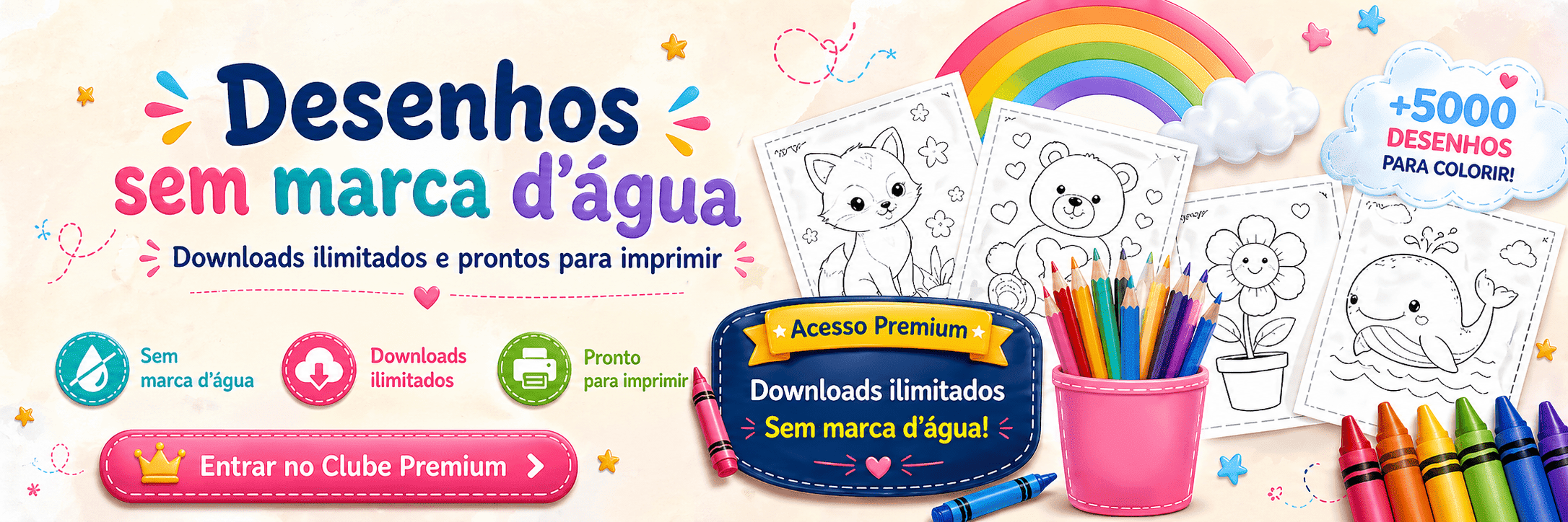 banner desenho para colorir - Desenho para Colorir e para Imprimir