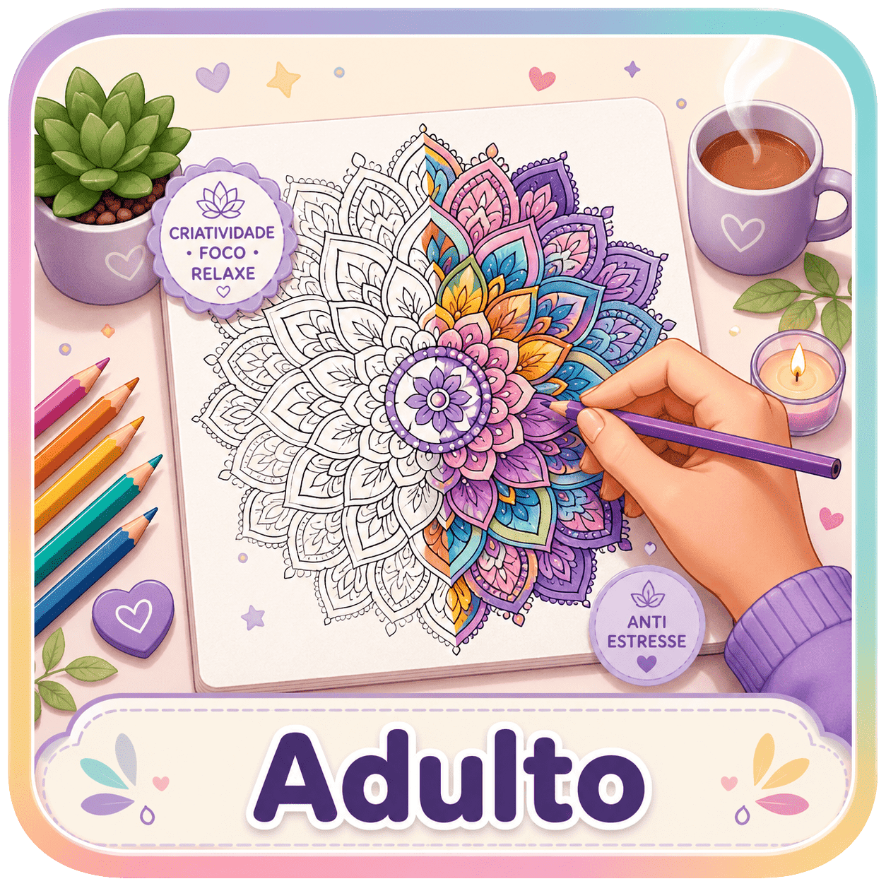 Desenho para Colorir Adulto