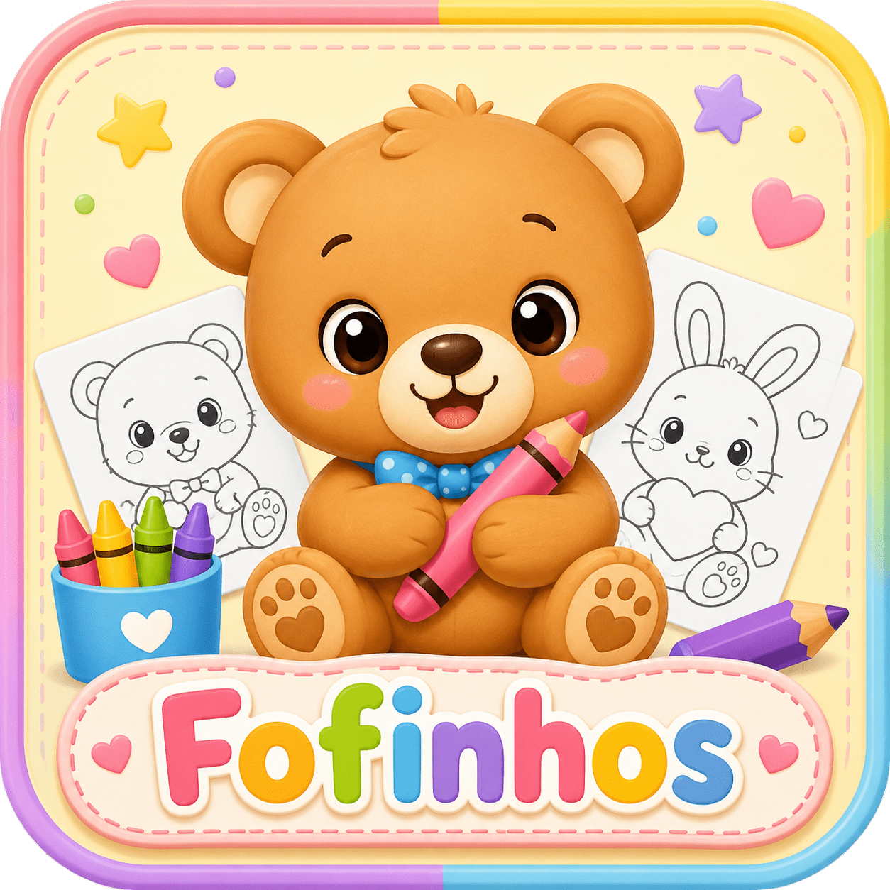 Desenho para Colorir Fofinhos